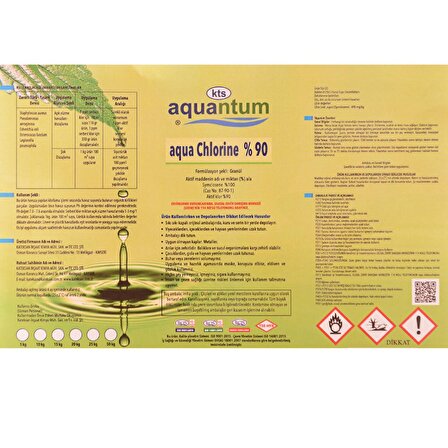 Aquantum 5 Kg Klor (Chlor) 90 Granül %90 Aktif Klor-ToptancıyızBiz